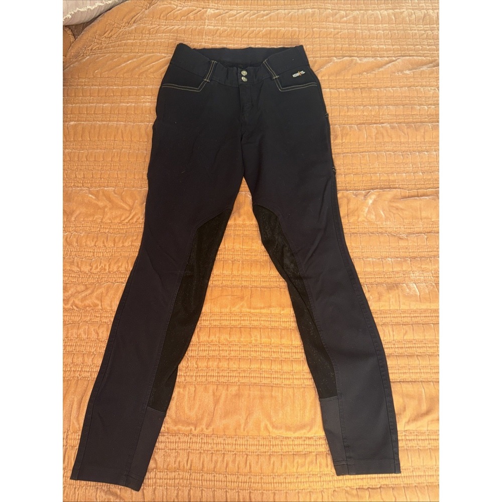 Kerrits Horse Riding Breeches Pants Women's Small Black Pull On Tapered